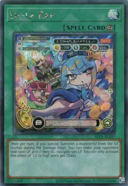 Yugioh Asia English Lil-la Rap SLF1-AE107 Secret Rare Asia English NM - Image 1