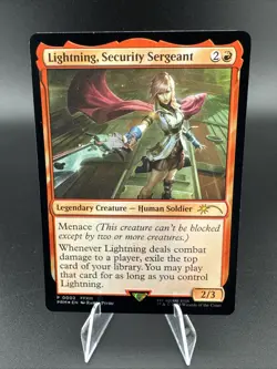 Lightning, Security Sergeant Final Fantasy Foil Promo - NM P0002 PRM MTG Magic - Image 1