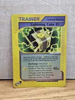 Lightning Cube 01 127/147 Aquapolis Reverse Holo Pokemon Card TCG - Image 1