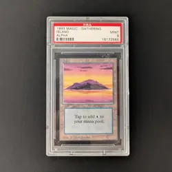 MTG \>> Island (V.1) (PSA 9) <<// Alpha - 341 Trading - Magic - Image 1