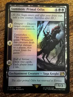 Summon: Primal Odin Foil - FIN 0121 NM - MTG Magic - Image 1