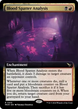 🧙Blood Splatter Analysis R 0413 Borderless MKM Murder at Karlov Manor MTG - Image 1