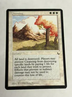 MTG NM Cleansing The Dark White Sorcery Board Wipe English Vintage - Image 2