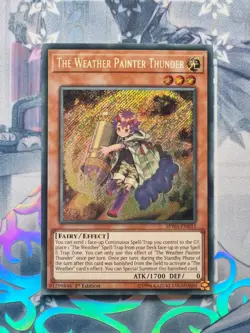 SPWA-EN033 THE WEATHER PAINTER THUNDER SECRET RARE 1ST EDITION LP!! YuGiOh TCG - Image 1