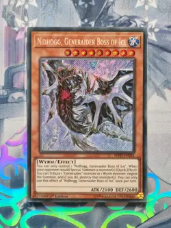 MYFI-EN031 Nidhogg, Generaider Boss of Ice Secret Rare 1st Edition NM YuGiOh TCG - Image 1