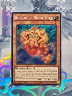 LC5D-EN183 Dverg of the Nordic Alfar Secret Rare 1st Edition NM YuGiOh Card TCG - Image 1