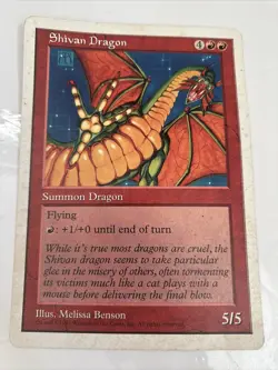 MTG Magic: The Gathering - Oversized Shivan Dragon Promo Card Deckmaster - Image 1