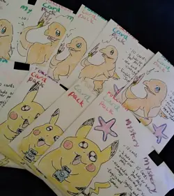 Handmade Pokemon Mystery Card Packs 10 Cards Per Guaranteed 2 Holo Or Better - Image 1