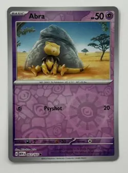 Abra 063/165 Scarlet & Violet 151 NM Card Pokemon TCG Reverse Holo Psychic - Image 1