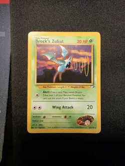 Pokemon TCG Brock's Zubat Gym Heroes 24/132 Unlimited Rare Card - Image 1
