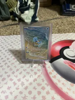 Pokemon Squirtle TCG Holo Illustration Rare Card 170/165 Scarlet and Violet 151 - Image 1