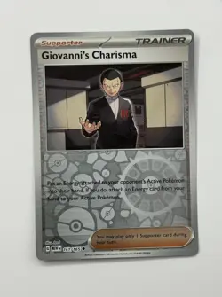 Giovanni’s Charisma 161/165 Reverse Holo Scarlet Violet 151 NM Card Pokemon TCG - Image 1