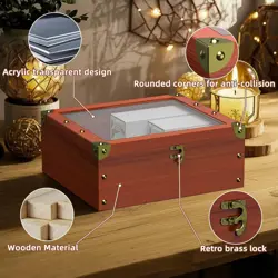 Wooden Storage Box for Trading Card, MTG Deck Case Holds 2400+ Gaming Cards, ... - Image 5