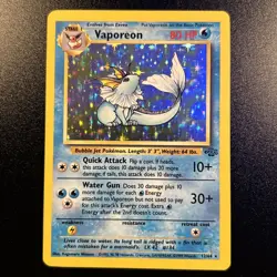 Vaporeon 12/64 Jungle Holo WOTC 1999 Rare Vintage Pokemon Card Near Mint NM - Image 1