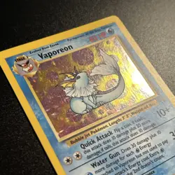 Vaporeon 12/64 Jungle Holo WOTC 1999 Rare Vintage Pokemon Card Near Mint NM - Image 3