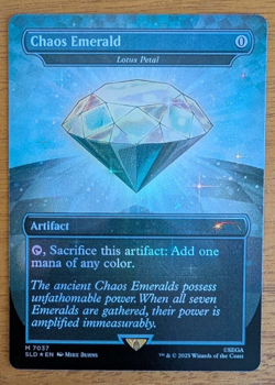 MTG Secret Lair White Chaos Emerald Foil Lotus Petal Sonic 7037 - Image 1