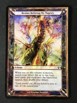 MTG Archenemy #36 Realms Befitting My Majesty Scheme (Oversize) 3.5x5" MP - Image 1