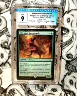 Wayward Swordtooth 2018 MTG Rivals of Ixalan #150/196 Rare Foil CGC 9 - Image 1