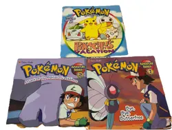 3 Pokemon Adventure Series 1 & 2 , First Movie-Pikachu’s Vacation Golden Books - Image 1
