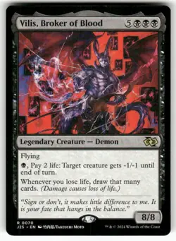 Vilis, Broker of Blood (Anime) 70 NM MTG Foundations Jumpstart Magic - Image 1