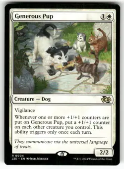 Generous Pup 04 NM MTG Foundations Jumpstart Magic - Image 1