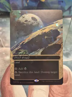 GALAXY FOIL 130 Strip Mine STELLAR SIGHTS BORDERLESS Edge of Eternities Card MTG - Image 1