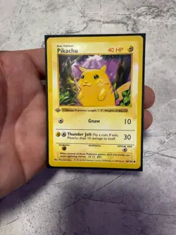 Red Cheeks Pikachu Shadowless 1st Edition 1999 Pokemon Base Set 58/102 WOTC LP - Image 1