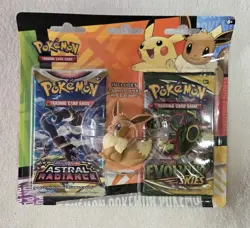 Pokemon TCG Evolving Skies & Astral Radiance Twin Pack Eevee Rubber Set Sealed - Image 1