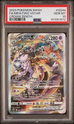 PSA 10 Mewtwo VSTAR - GG44/GG70 - Crown Zenith - Pokemon - Read Description - Image 1