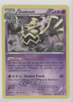 Dusknoir Holo Pokemon Black & White Boundaries Crossed #63 READ - Image 1