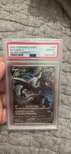 LUGIA V PSA 10 2022 POKEMON SILVER TEMPEST 186/195 ALT ART GEM MINT - Image 1