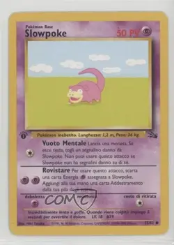 Slowpoke Italian 1st Ed. Pokemon Fossil #55 1999 - Image 1