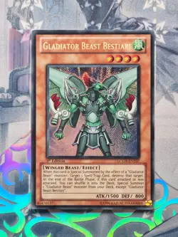 LCGX-EN237 Gladiator Beast Bestiari Secret Rare 1st Edition Near Mint YuGiOh TCG - Image 1