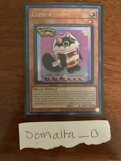 Yugioh Cupsy Yummy JUSH-EN016 Ultra Rare 1st Edition Near Mint - Image 1