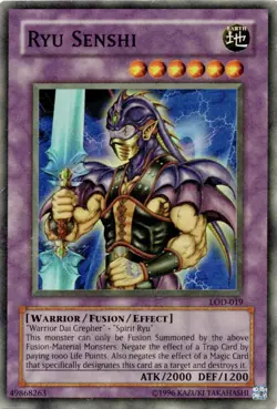 Yugioh Ryu Senshi LOD-019 Super Rare Original Print LP Card - Image 1