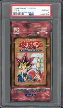 PSA10 Yu-Gi-Oh! Yugioh vol.4 Unopened Pack Japanese Trading Card - Image 1