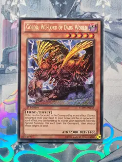LCJW-EN246 Goldd, Wu-Lord of Dark World Secret Rare 1st Edition NM YuGiOh TCG - Image 1