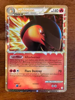 Pokemon Typhlosion Prime Ultra Rare Card 110/123 HeartGold SoulSilver LP - Image 1