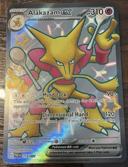 Pokemon Alakazam EX Trading Card 215/091 Rare Holo - Image 1