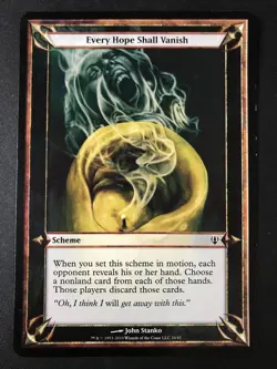MTG Archenemy #10 Every Hope Shall Vanish (Oversize Card) 3.5x5" MP (Dent) - Image 1