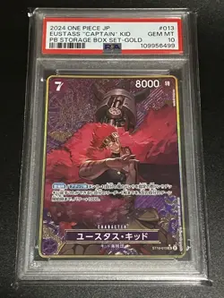 One Piece Card PSA10 Eustace Captain Kid Gold ST10-013 Japanese - Image 1
