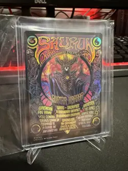 MTG English Sauron the Dark Lord Borderless Poster Lord Of The Rings #ML Foil - Image 3