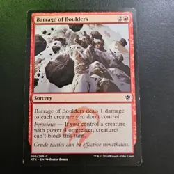 MTG Magic the Gathering Barrage of Boulders (100/282) Khans of Tarkir LP TCG CCG - Image 1