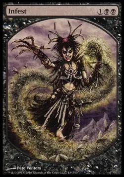 Infest - Textless Player Rewards - Player Rewards Promos # MTG Magic The Gatheri - Image 1