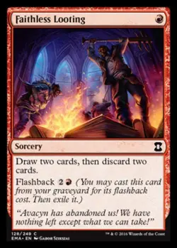 Faithless Looting - Light Play MTG Eternal Masters - Image 1