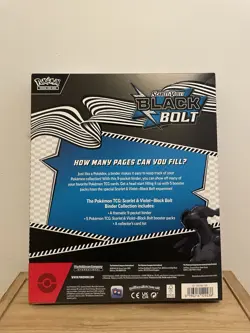 Pokemon TCG Scarlet & Violet 10.5 Black Bolt Binder Collection Box - Ship Ready - Image 2