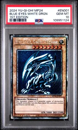 YUGIOH PSA 10 Blue-Eyes White Dragon MP24-EN001 QCR 1st Edition *1124 - Image 1
