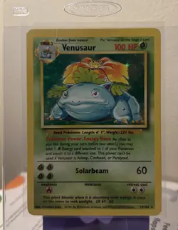 Pokemon Venusaur 015/102 Base Set Unlimited Holo MP - Image 1
