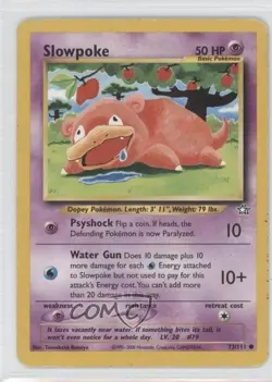 Slowpoke Pokemon Neo Genesis #73 2000 READ - Image 1
