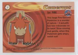 Camerupt Topps Pokemon Advanced #22 2003 - Image 2